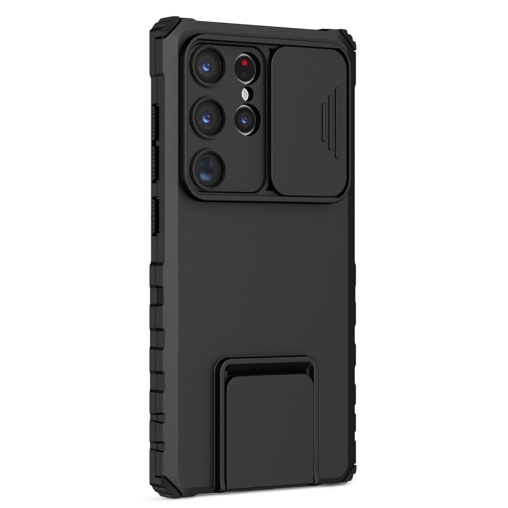 Samsung Galaxy S24 Ultra Kickstand Deksel kamerabeskyttelse svart