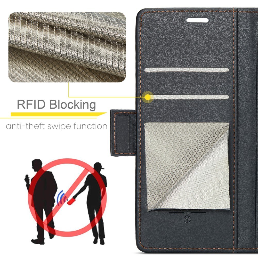 RFID blocking Slim Lommebokveske Google Pixel 8a Svart