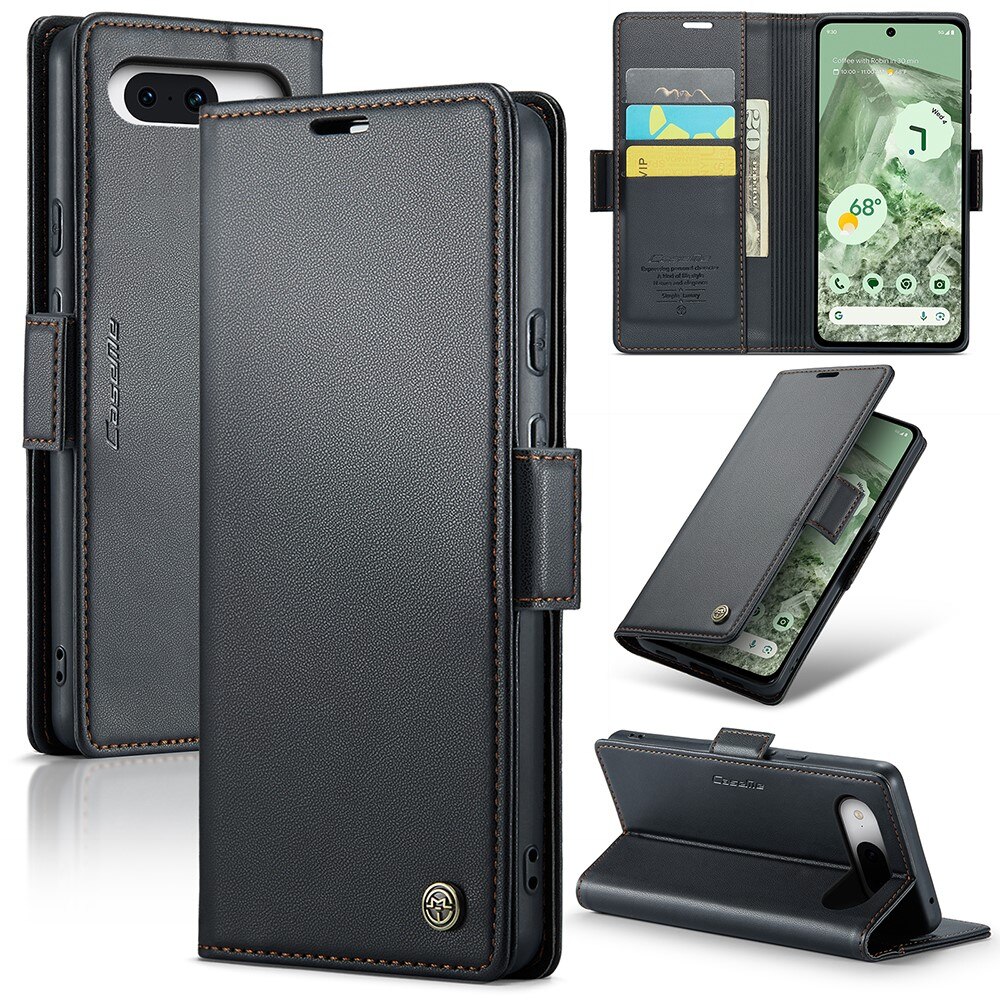 RFID blocking Slim Lommebokveske Google Pixel 8a Svart