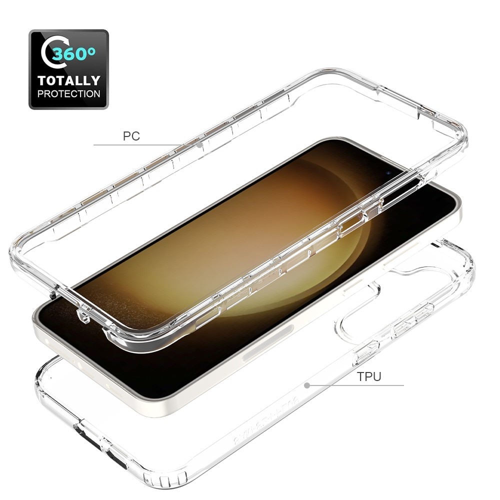 Full Cover Deksel Samsung Galaxy S24 Plus gjennomsiktig