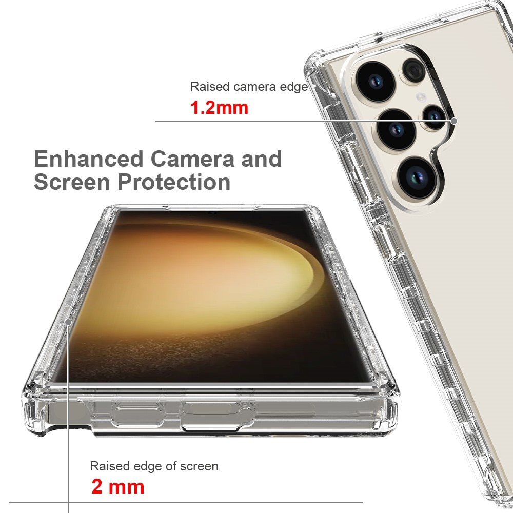 Full Cover Deksel Samsung Galaxy S24 Ultra gjennomsiktig