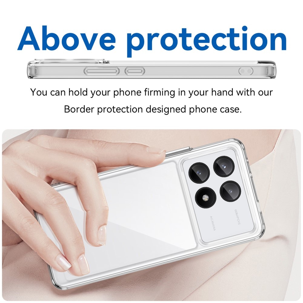Hybriddeksel Xiaomi Poco X6 Pro gjennomsiktig