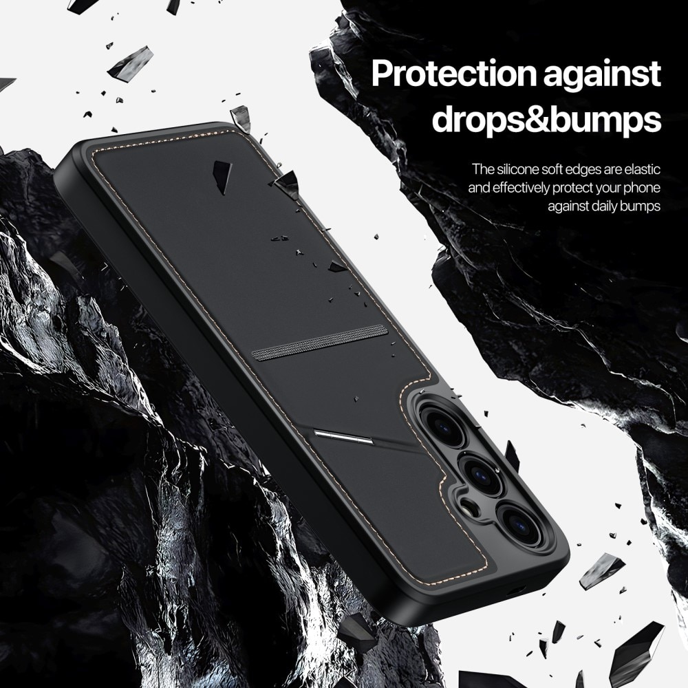 Rafi Series RFID MagSafe Wallet Stand Case Samsung Galaxy S24 svart