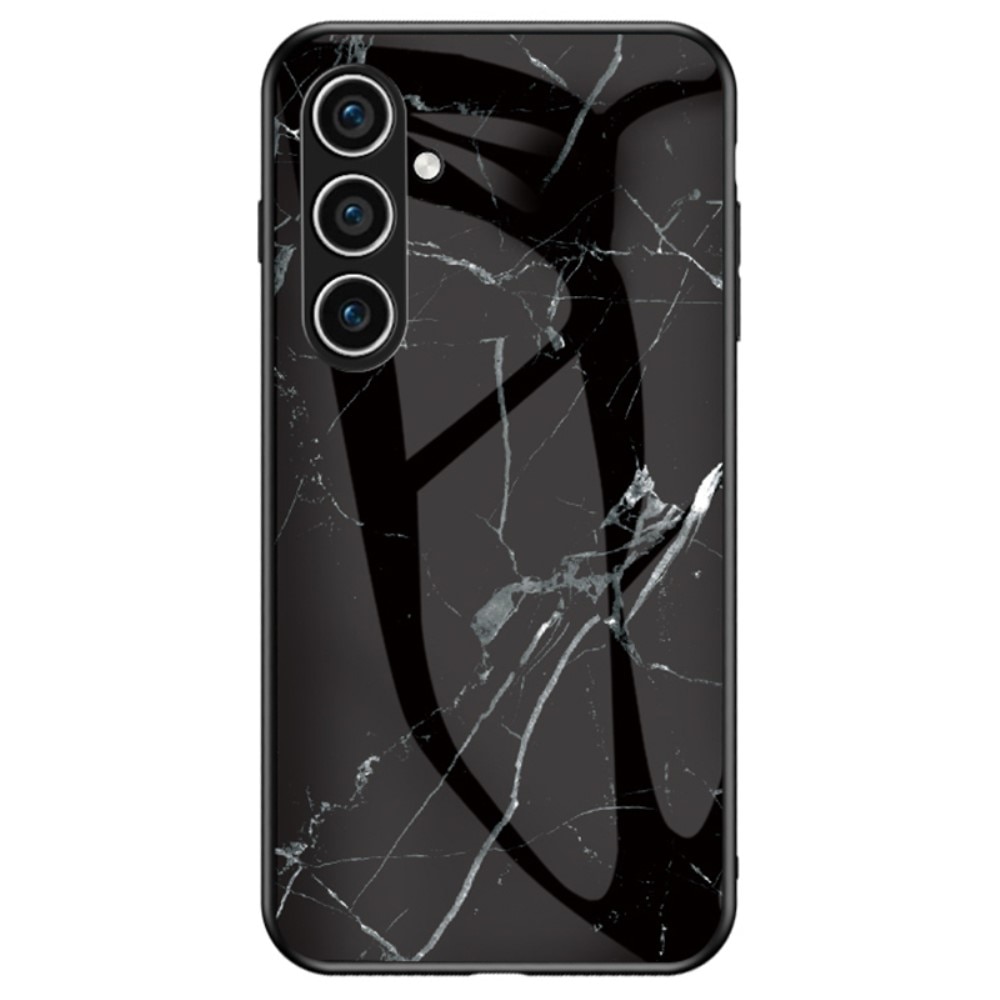 Herdet Glass Deksel Samsung Galaxy S24 svart marmor