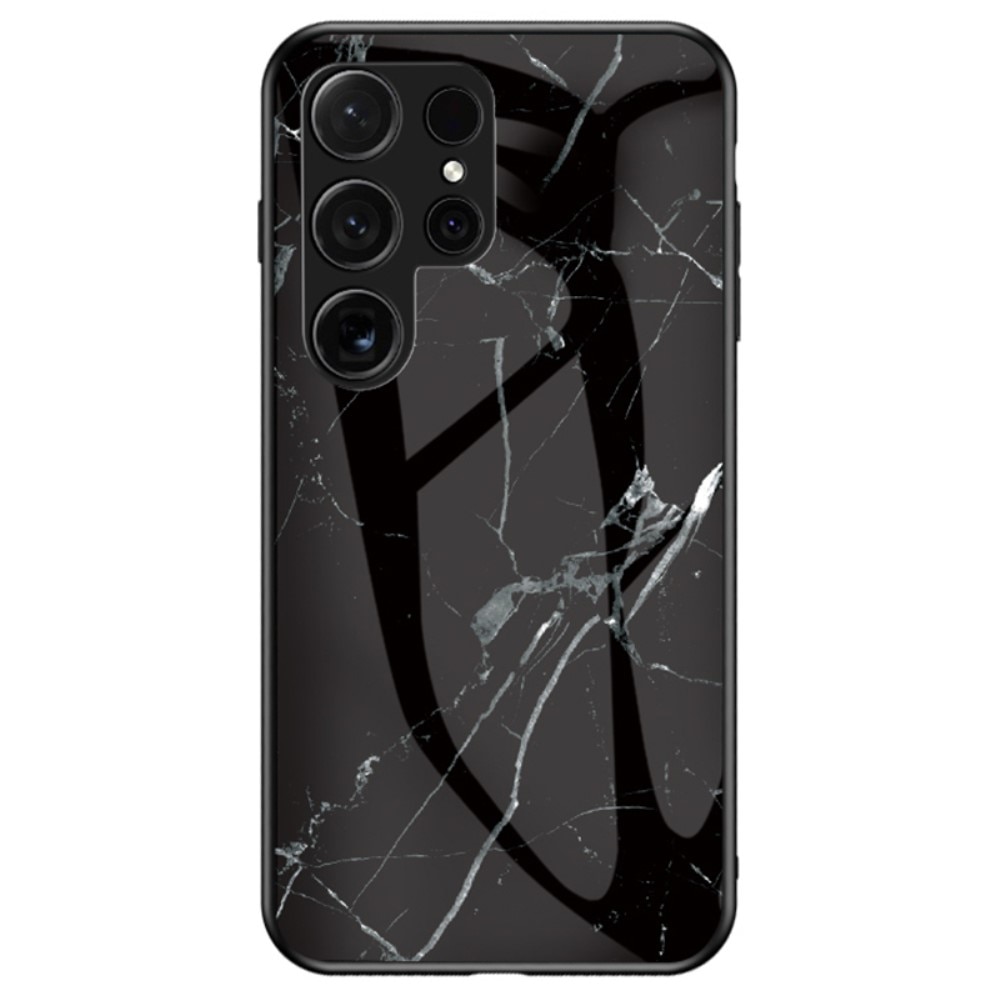 Herdet Glass Deksel Samsung Galaxy S24 Ultra svart marmor