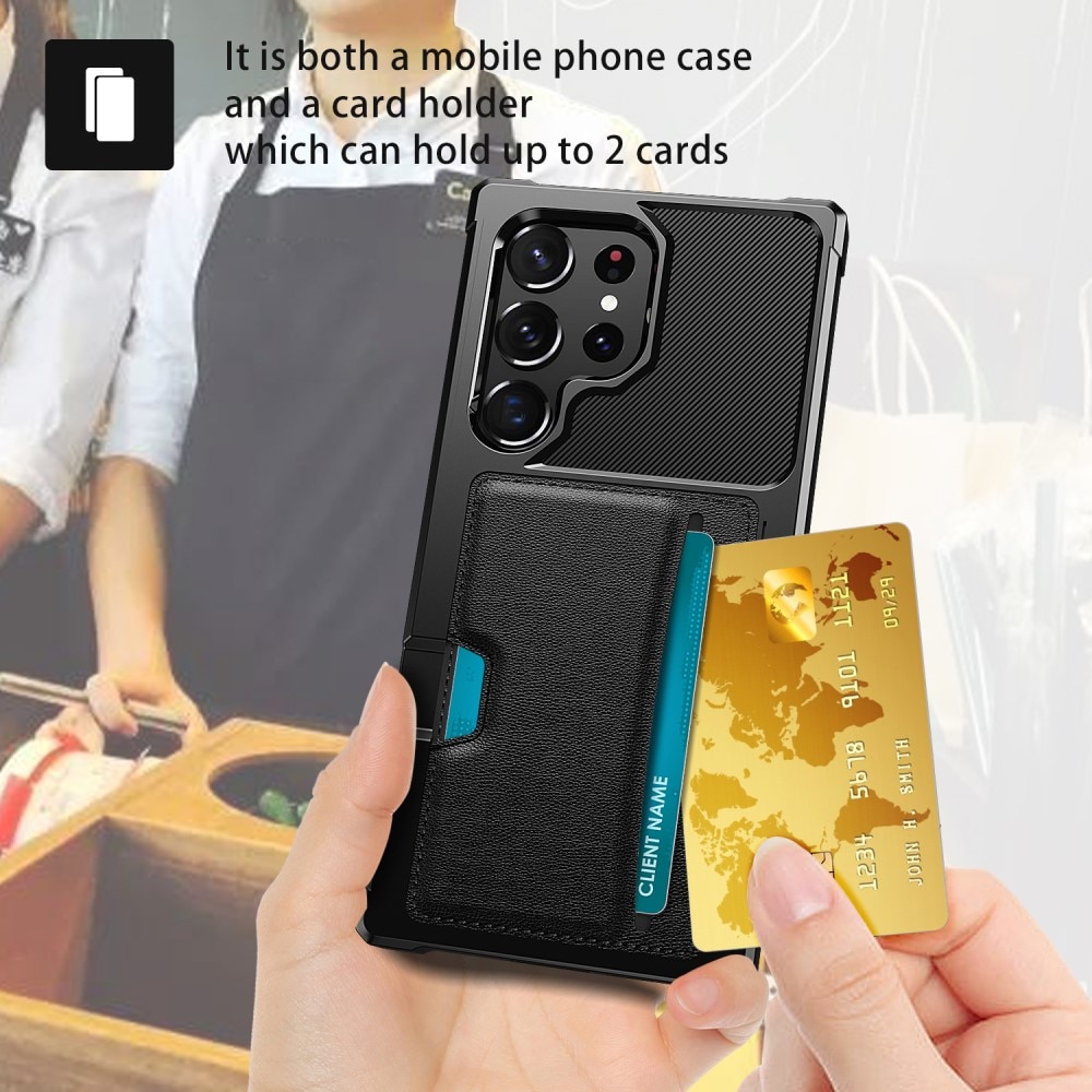 Tough Card Case Samsung Galaxy S24 Ultra svart