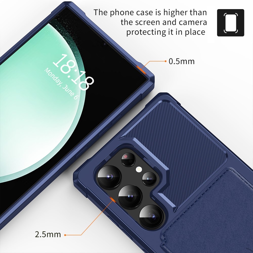 Tough Multi-slot Case Samsung Galaxy S24 Ultra blå