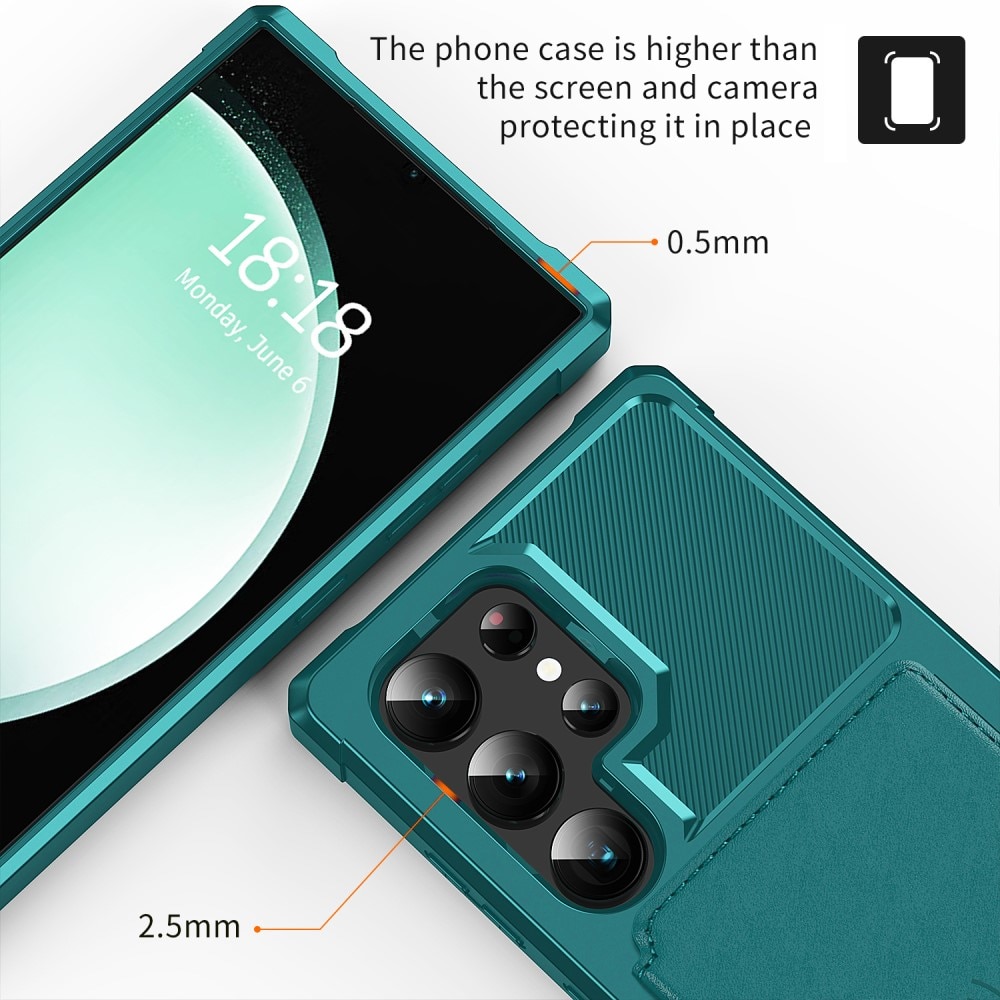 Tough Multi-slot Case Samsung Galaxy S24 Ultra grønn