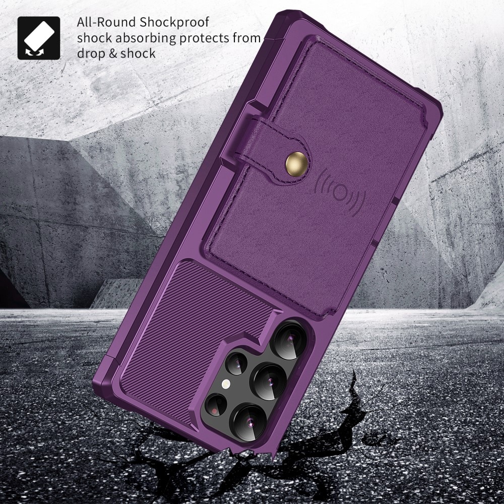 Tough Multi-slot Deksel Samsung Galaxy S24 Ultra Lilla
