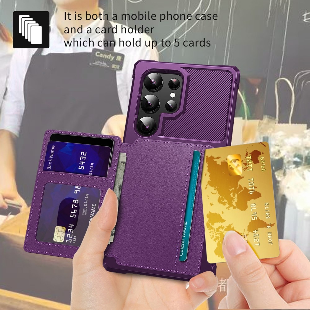 Tough Multi-slot Deksel Samsung Galaxy S24 Ultra Lilla
