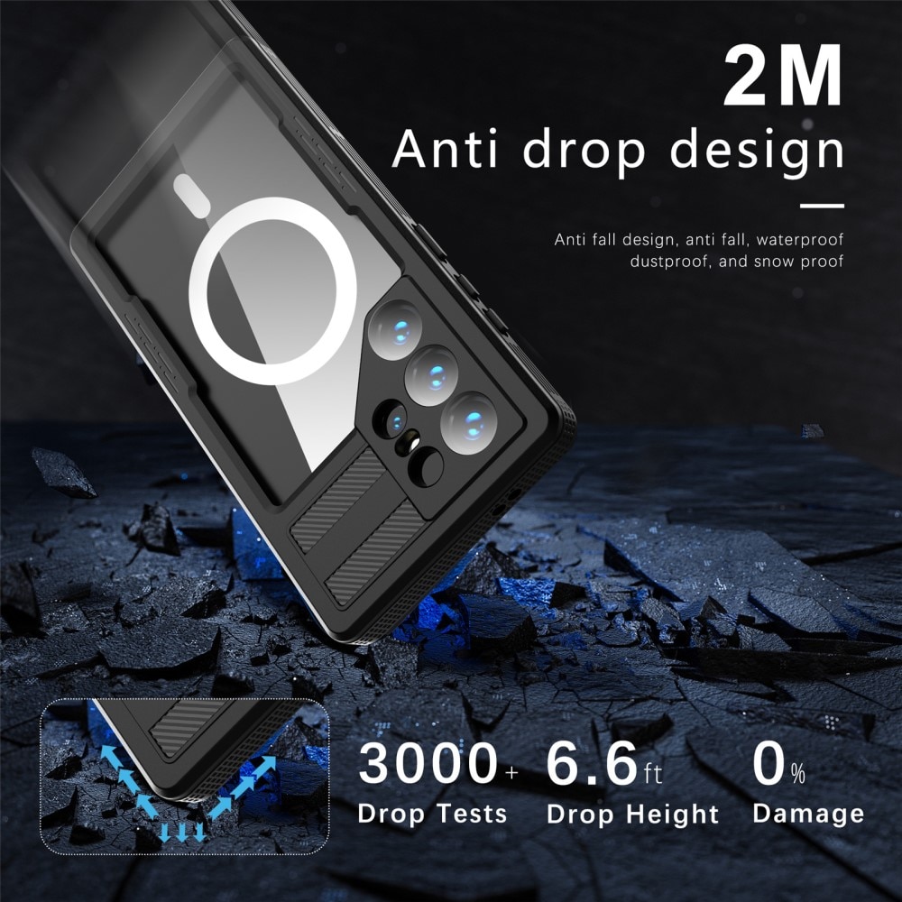 Vannbestandig Deksel MagSafe Samsung Galaxy S24 Ultra gjennomsiktig