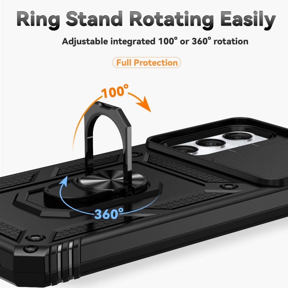 Hybriddeksel Ring + Kamerabeskyttelse Samsung Galaxy A05s svart