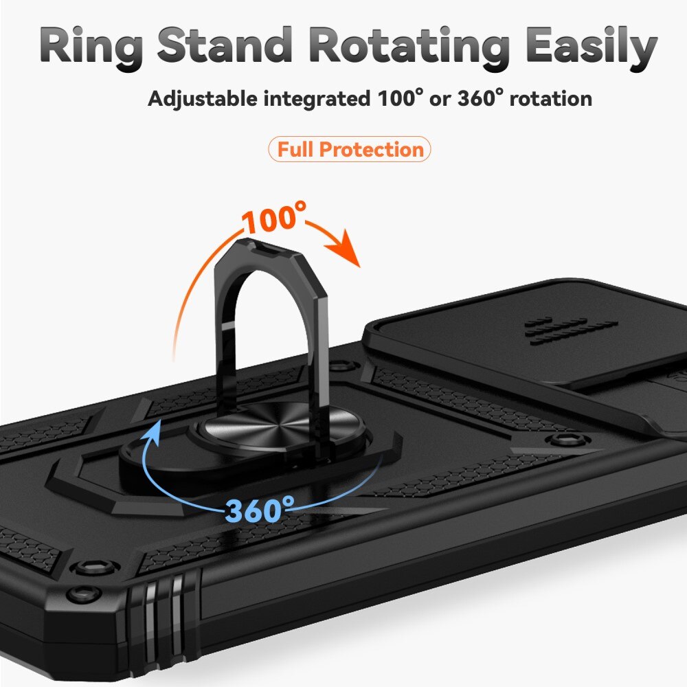 Hybriddeksel Ring + Kamerabeskyttelse Xiaomi Redmi 13C Svart