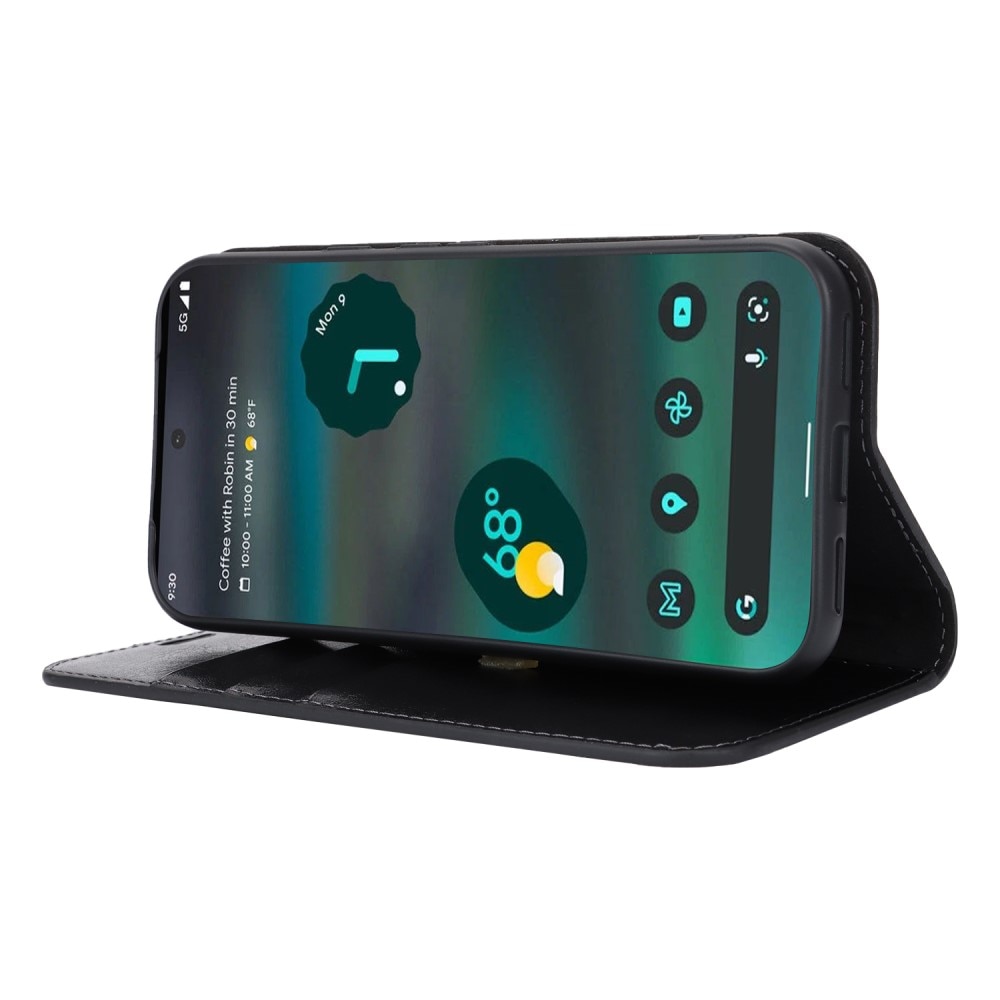 Mobiletui Ekte Lær Google Pixel 8a Svart