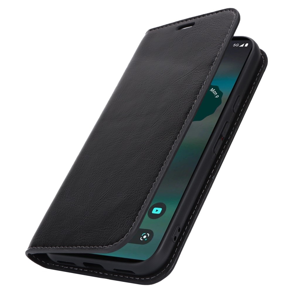 Mobiletui Ekte Lær Google Pixel 8a Svart