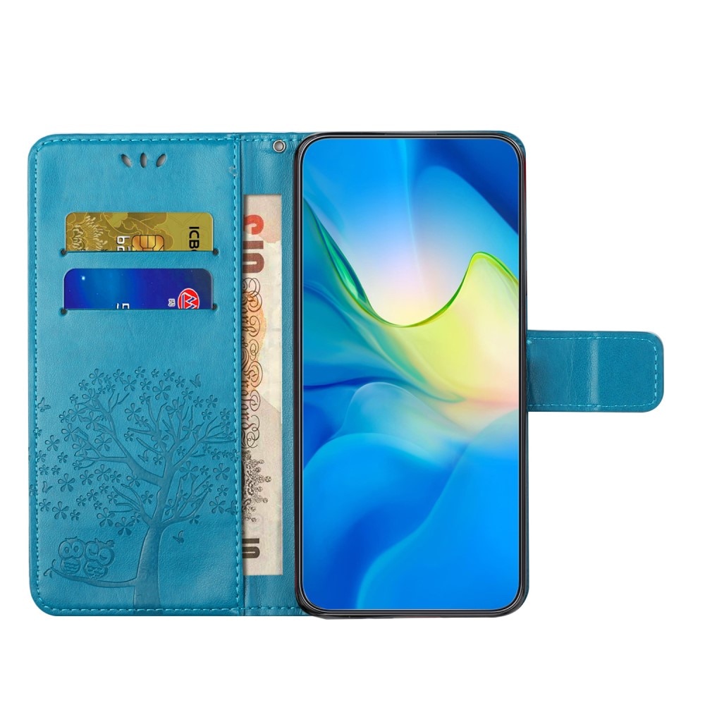 Lærveske Sommerfugler Xiaomi Redmi Note 13 4G blå