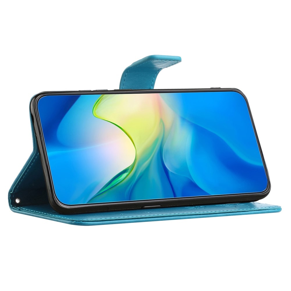 Lærveske Sommerfugler Samsung Galaxy Xcover 7 blå