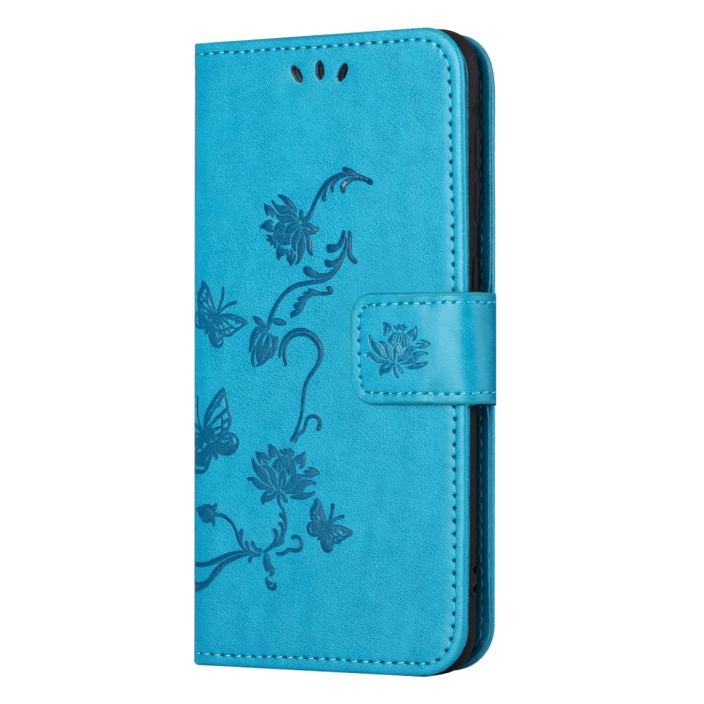 Lærveske Sommerfugler Samsung Galaxy Xcover 7 Blå