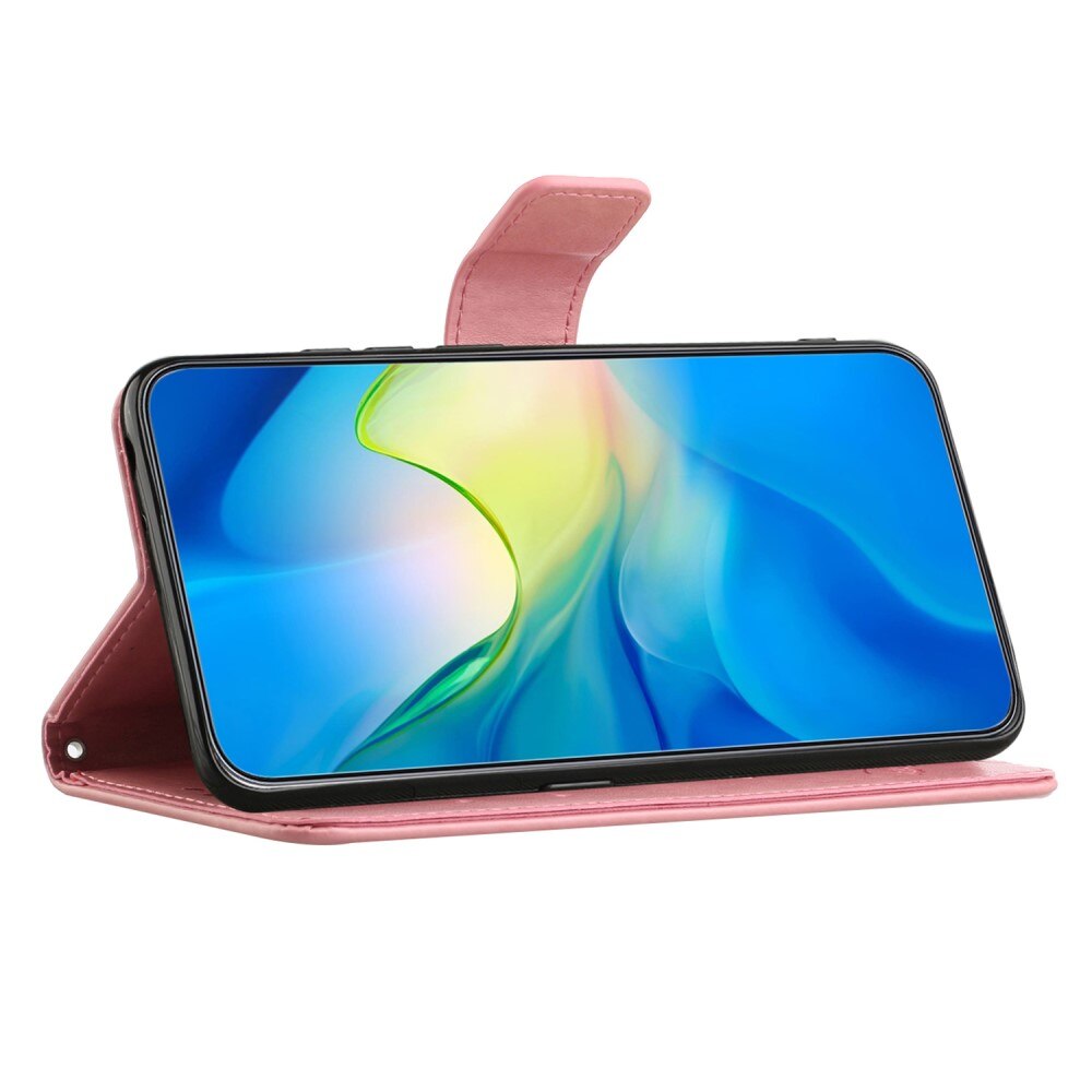 Lærveske Sommerfugler Samsung Galaxy Xcover 7 rosa