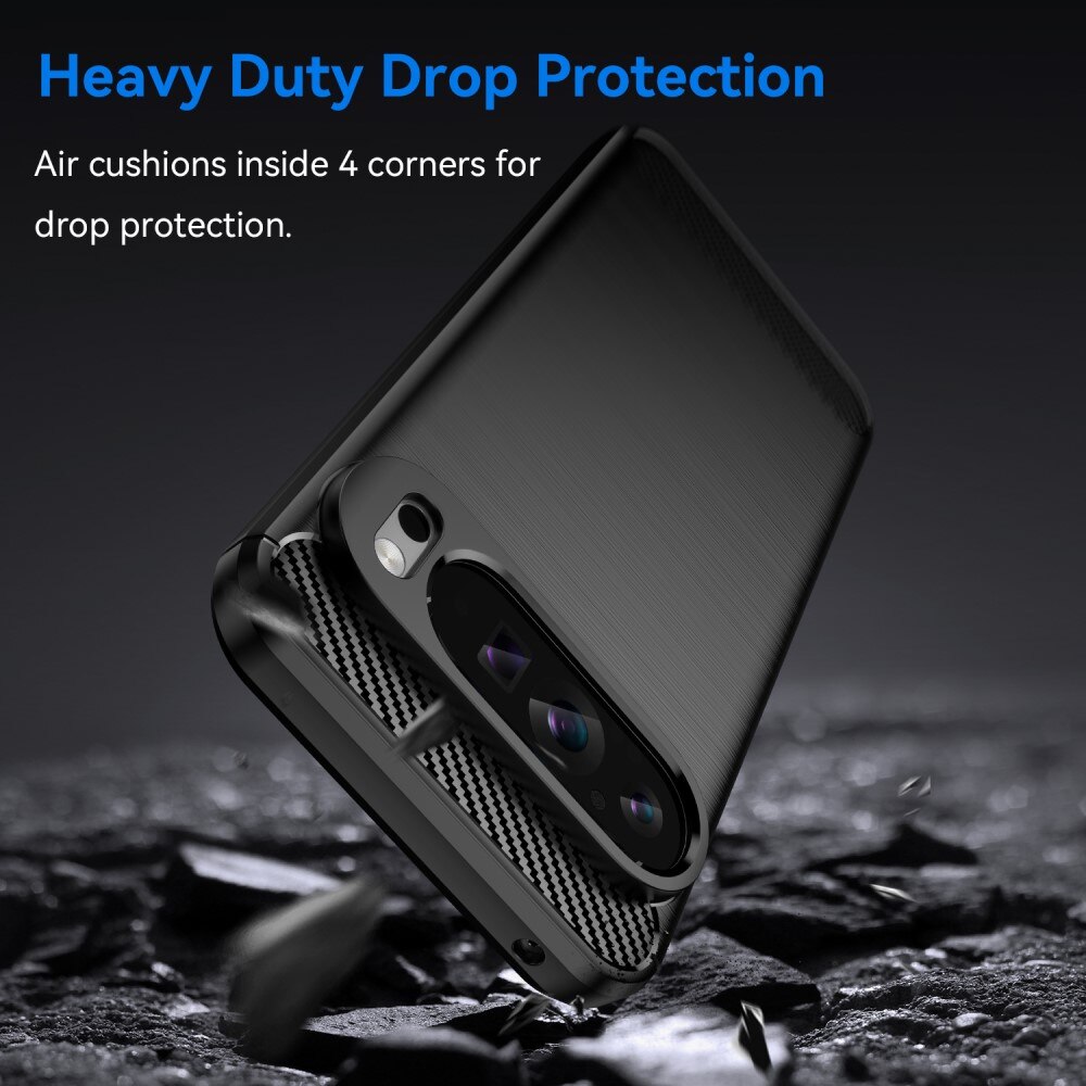 Google Pixel 9 Pro XL Deksel TPU Brushed Svart