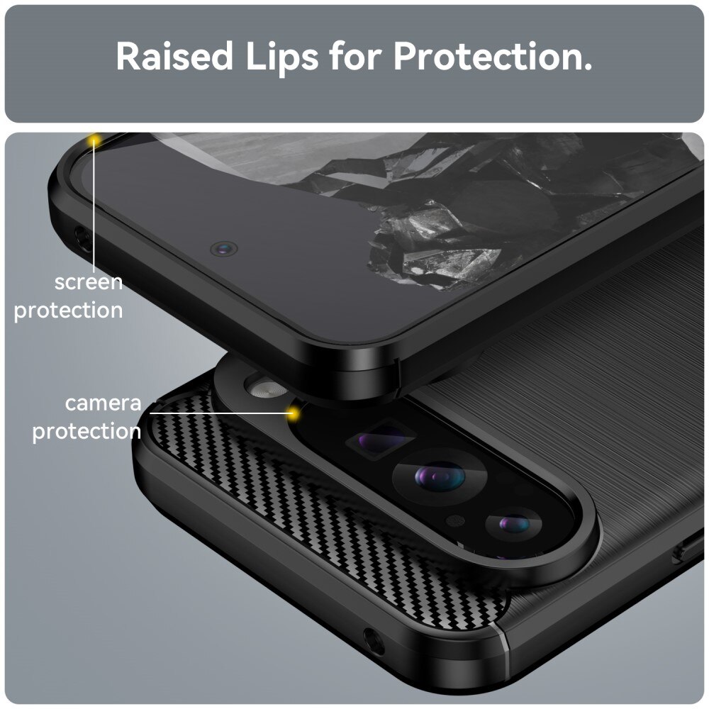Google Pixel 9 Pro XL Deksel TPU Brushed Svart