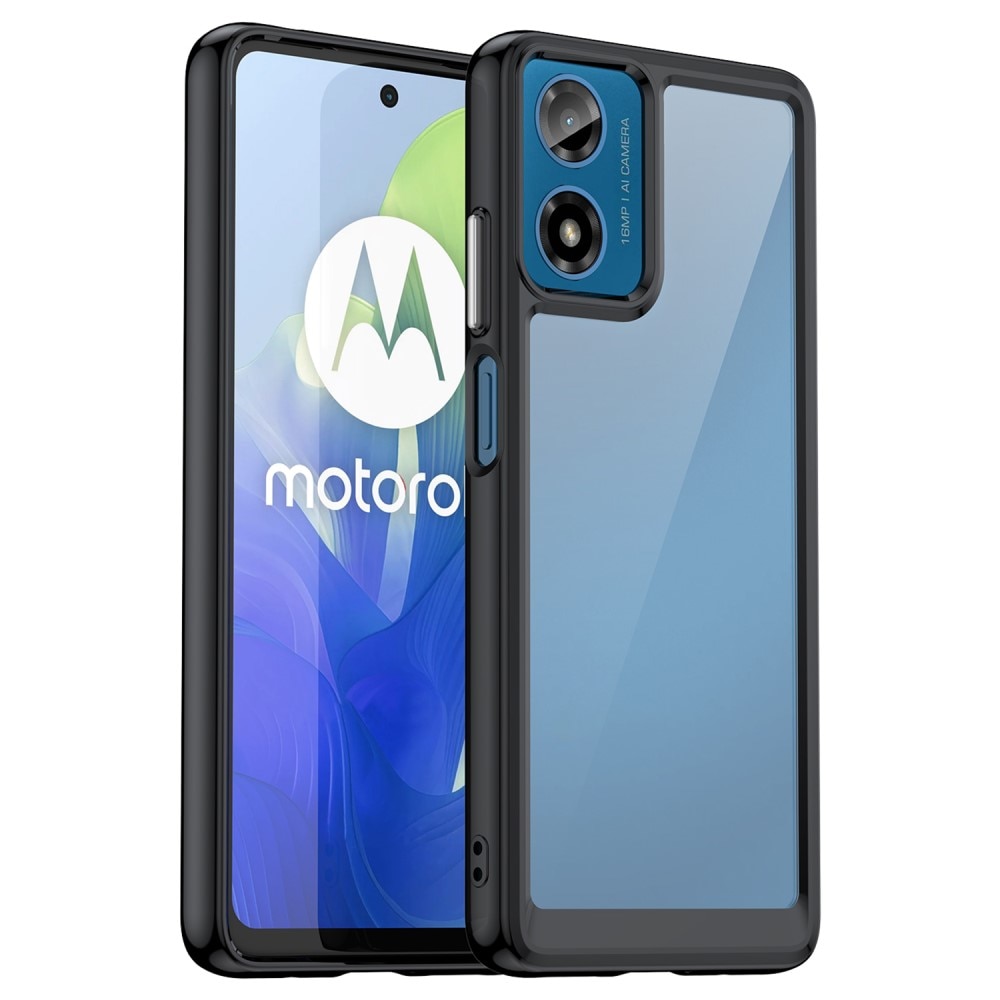 Crystal Hybrid Case Motorola Moto G24 svart