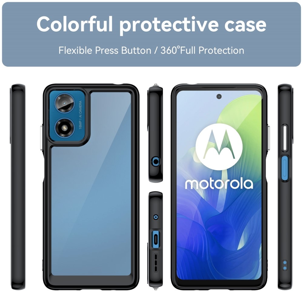 Crystal Hybrid Case Motorola Moto G04 svart