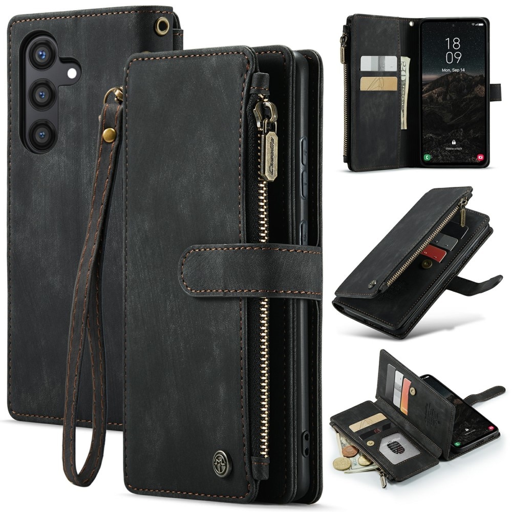 Zipper Wallet Samsung Galaxy S24 svart