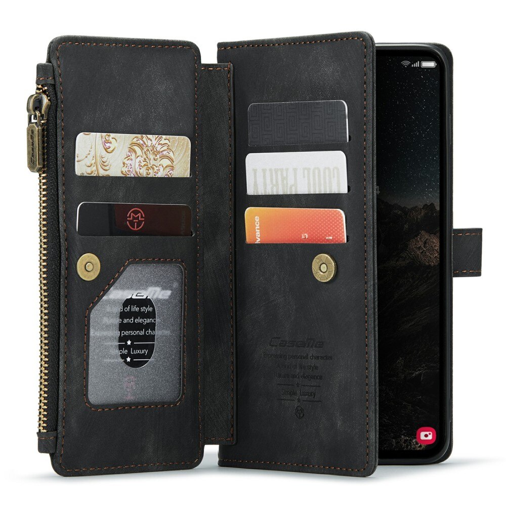 Zipper Wallet Samsung Galaxy S24 Svart