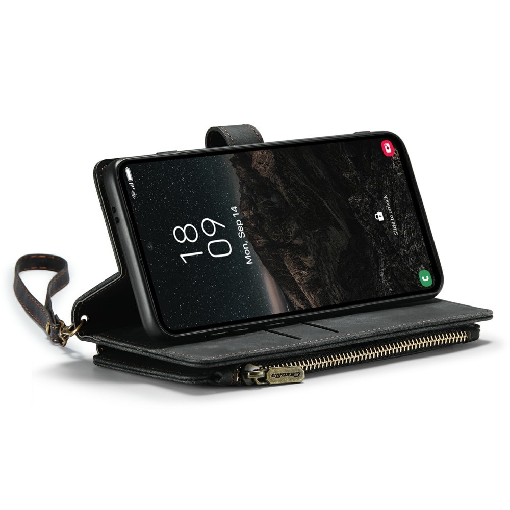 Zipper Wallet Samsung Galaxy S24 Svart