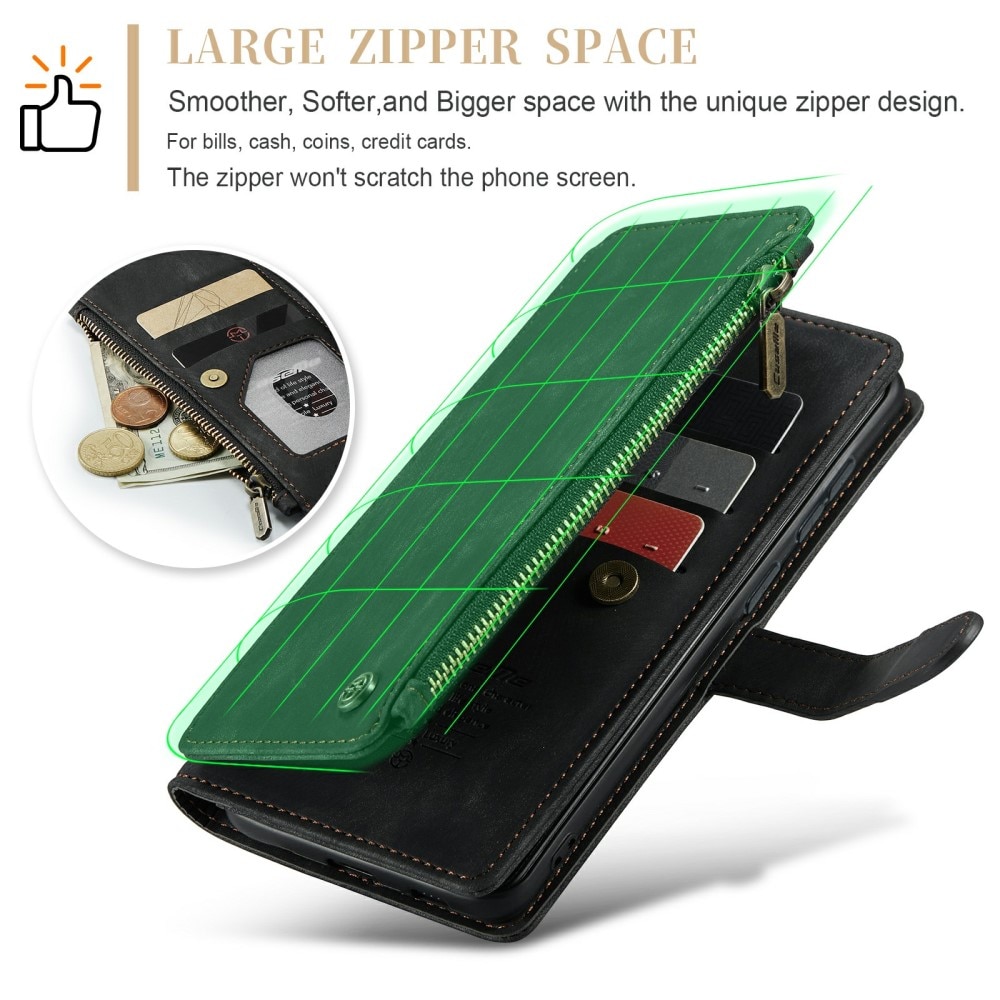 Zipper Wallet Samsung Galaxy S24 Svart