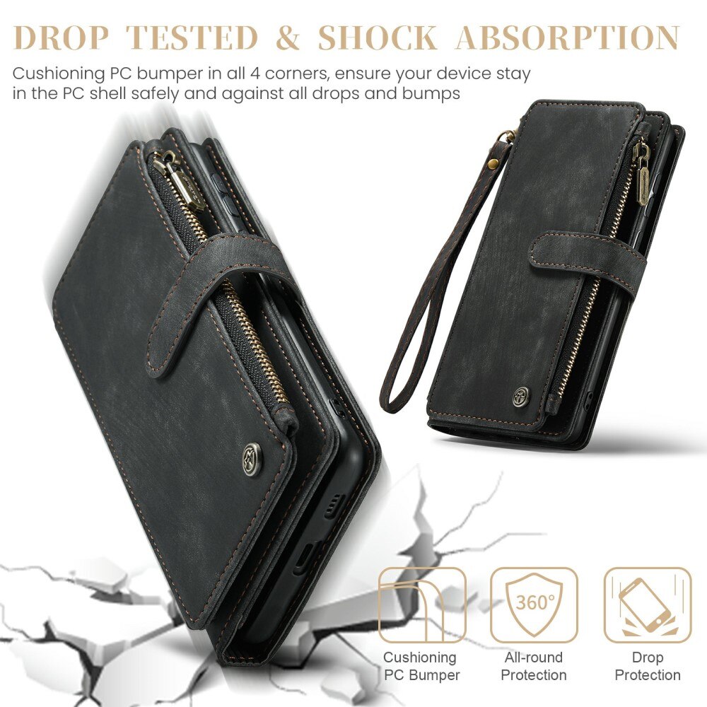 Zipper Wallet Samsung Galaxy S24 Svart