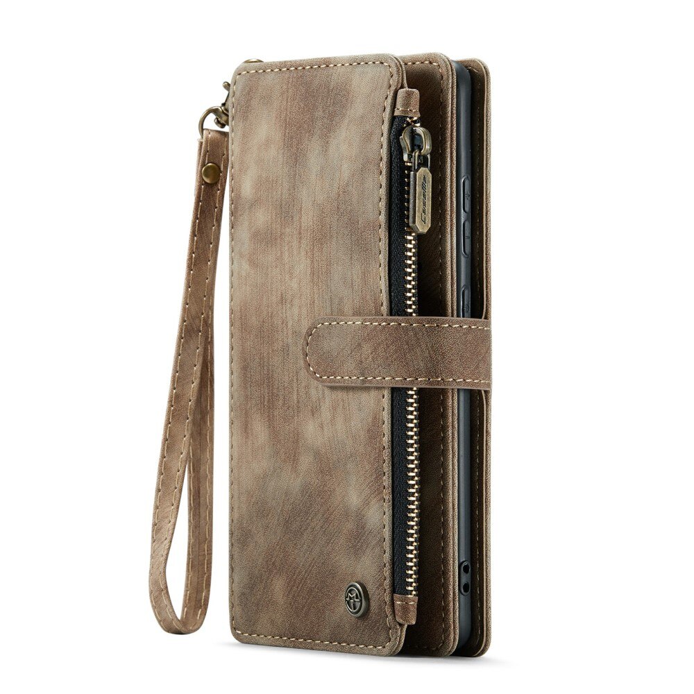 Zipper Wallet Samsung Galaxy S24 Plus Brun