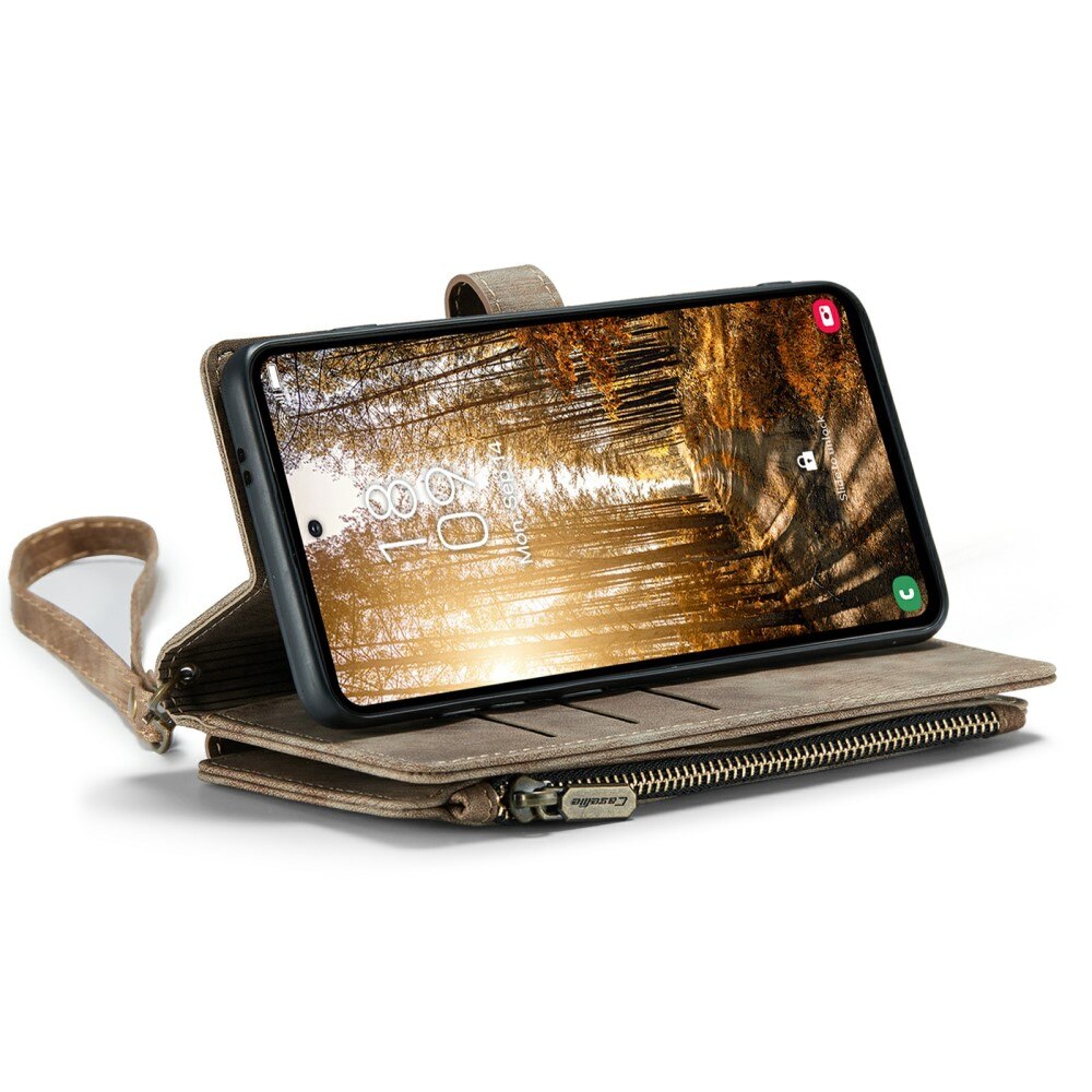 Zipper Wallet Samsung Galaxy S24 Plus Brun