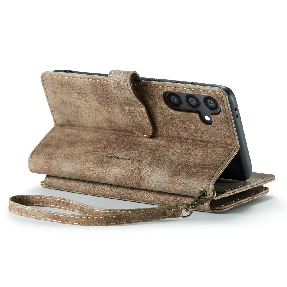 Zipper Wallet Samsung Galaxy S24 Plus Brun