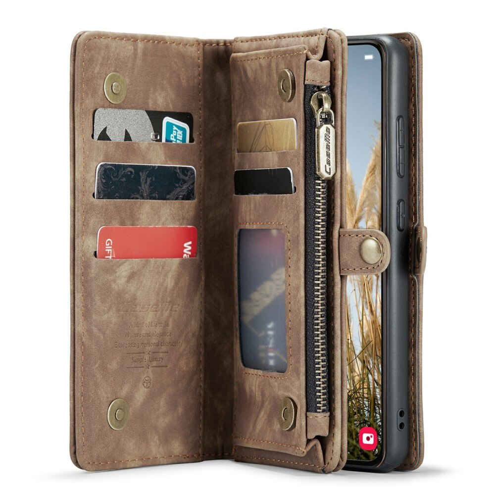Multi-slot Lommeboksetui Samsung Galaxy S24 Brun