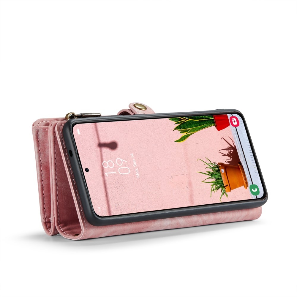 Multi-slot Lommeboksetui Samsung Galaxy S24 rosa