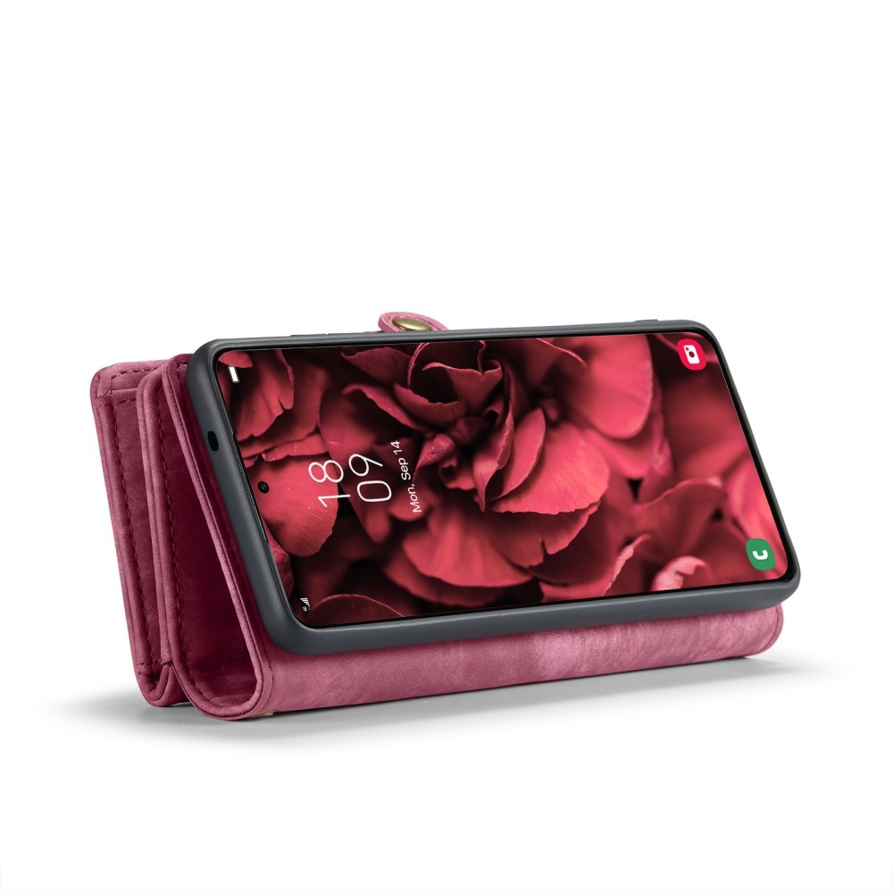 Multi-slot Lommeboksetui Samsung Galaxy S24 rød