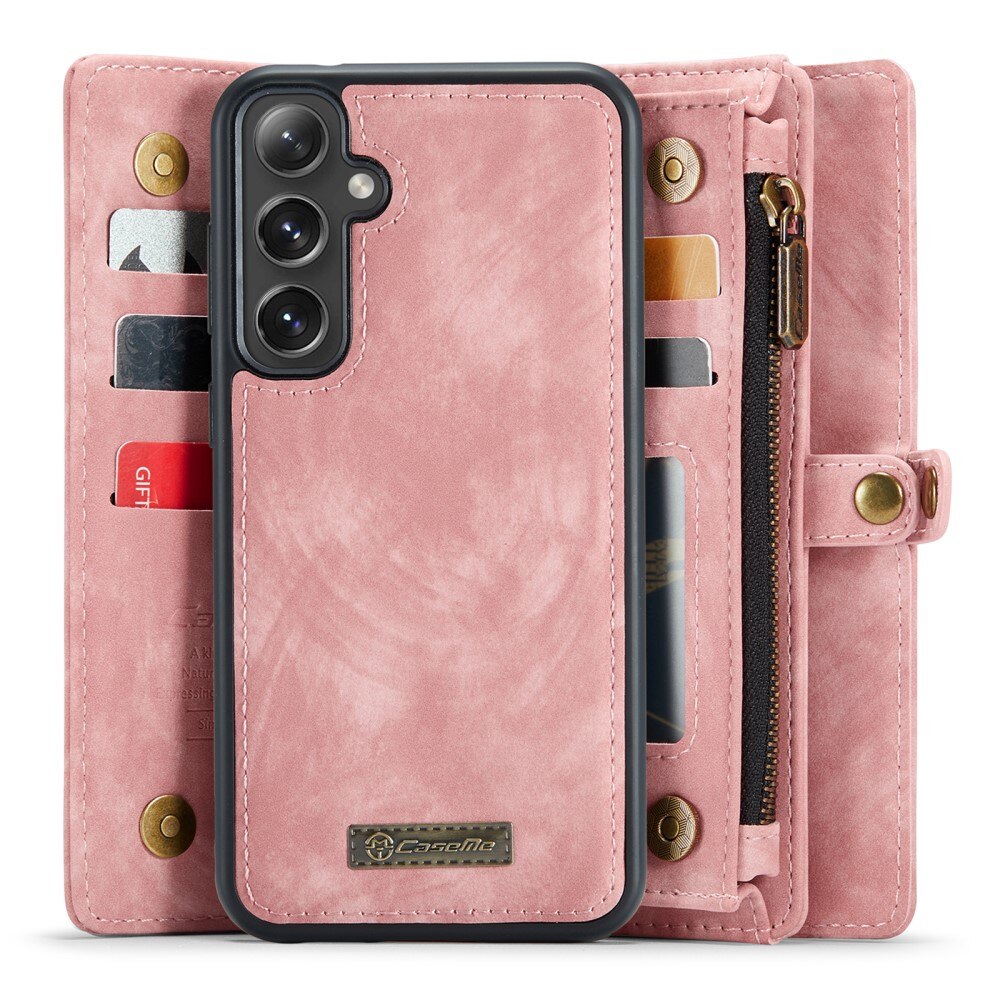 Multi-slot Lommeboksetui Samsung Galaxy S24 Plus Rosa