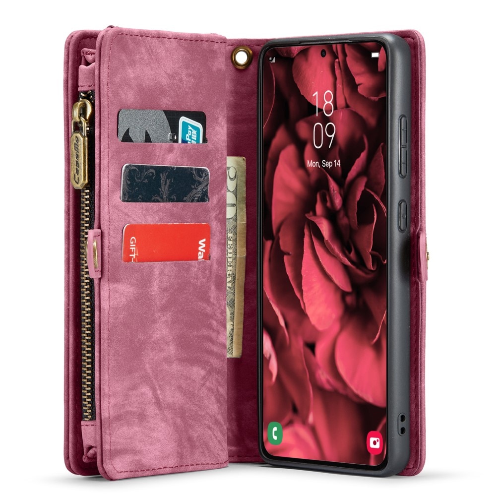 Multi-slot Lommeboksetui Samsung Galaxy S24 Plus rød