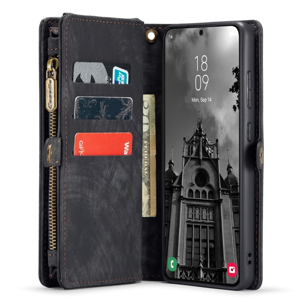 Multi-slot Lommeboksetui Samsung Galaxy S24 Plus Grå