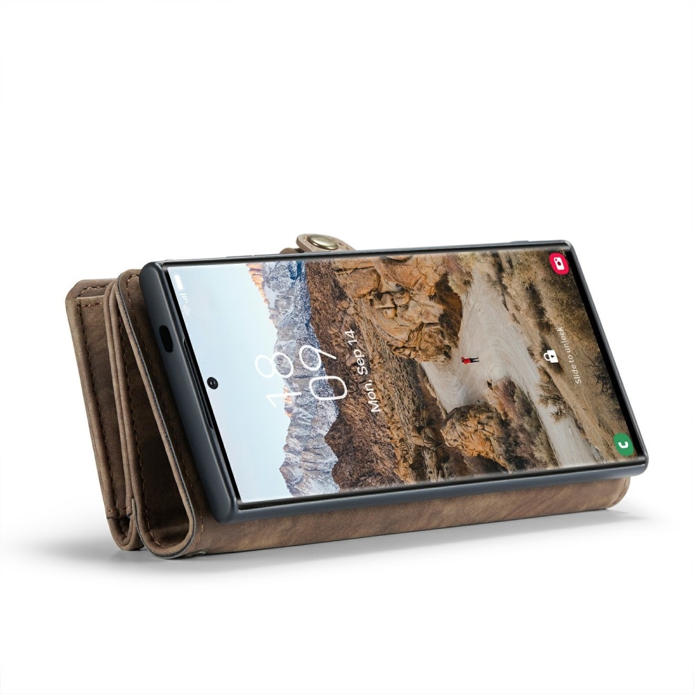 Multi-slot Lommeboksetui Samsung Galaxy S24 Ultra brun