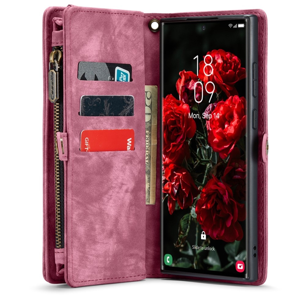 Multi-slot Lommeboksetui Samsung Galaxy S24 Ultra Rød