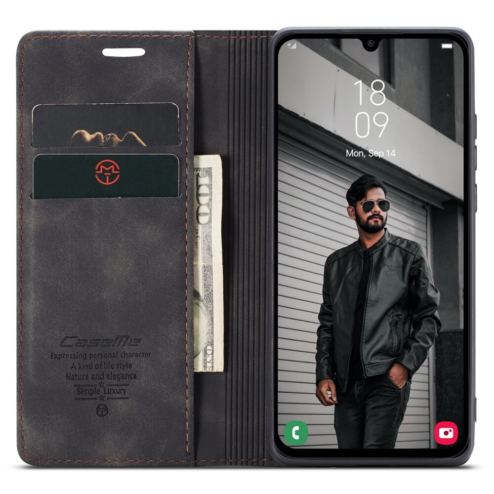 Slim Lommebokveske Samsung Galaxy A15 Svart