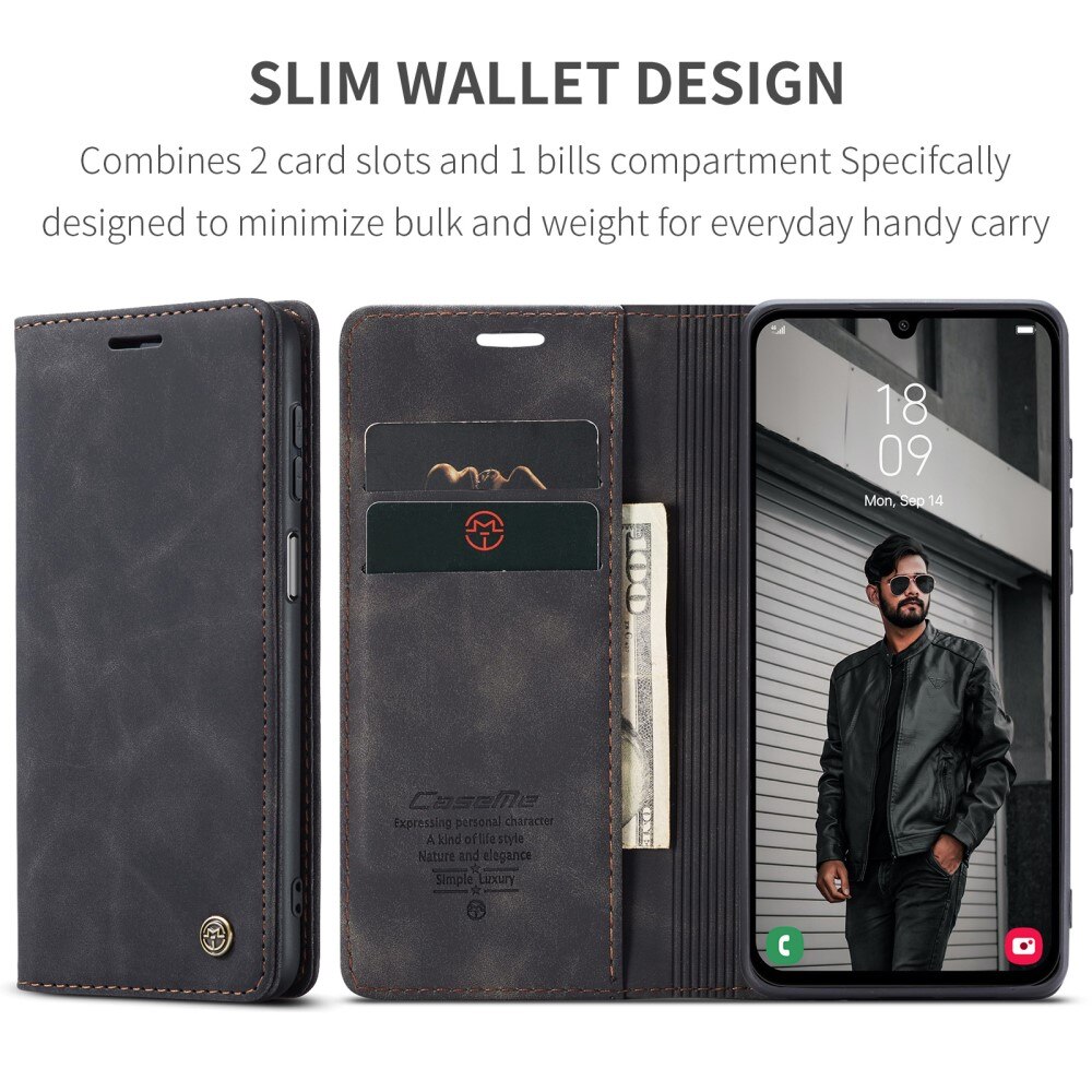 Slim Lommebokveske Samsung Galaxy A15 Svart