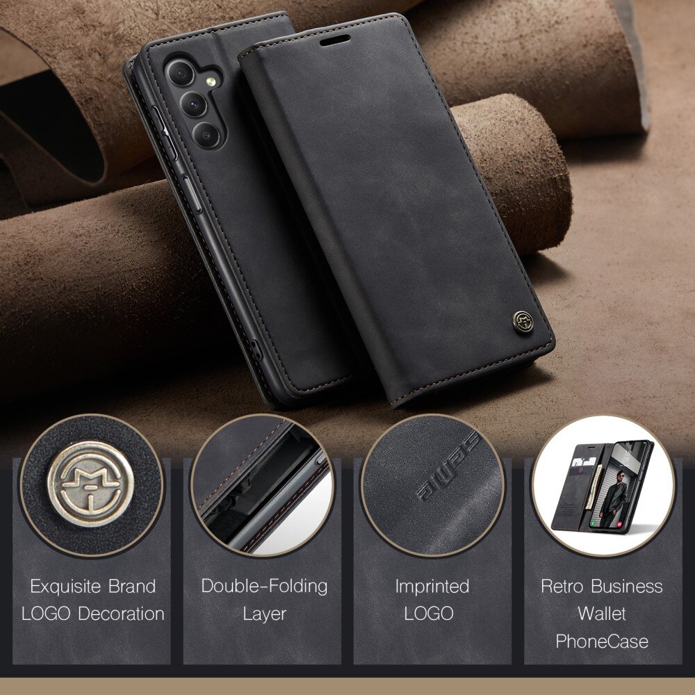 Slim Lommebokveske Samsung Galaxy A15 Svart