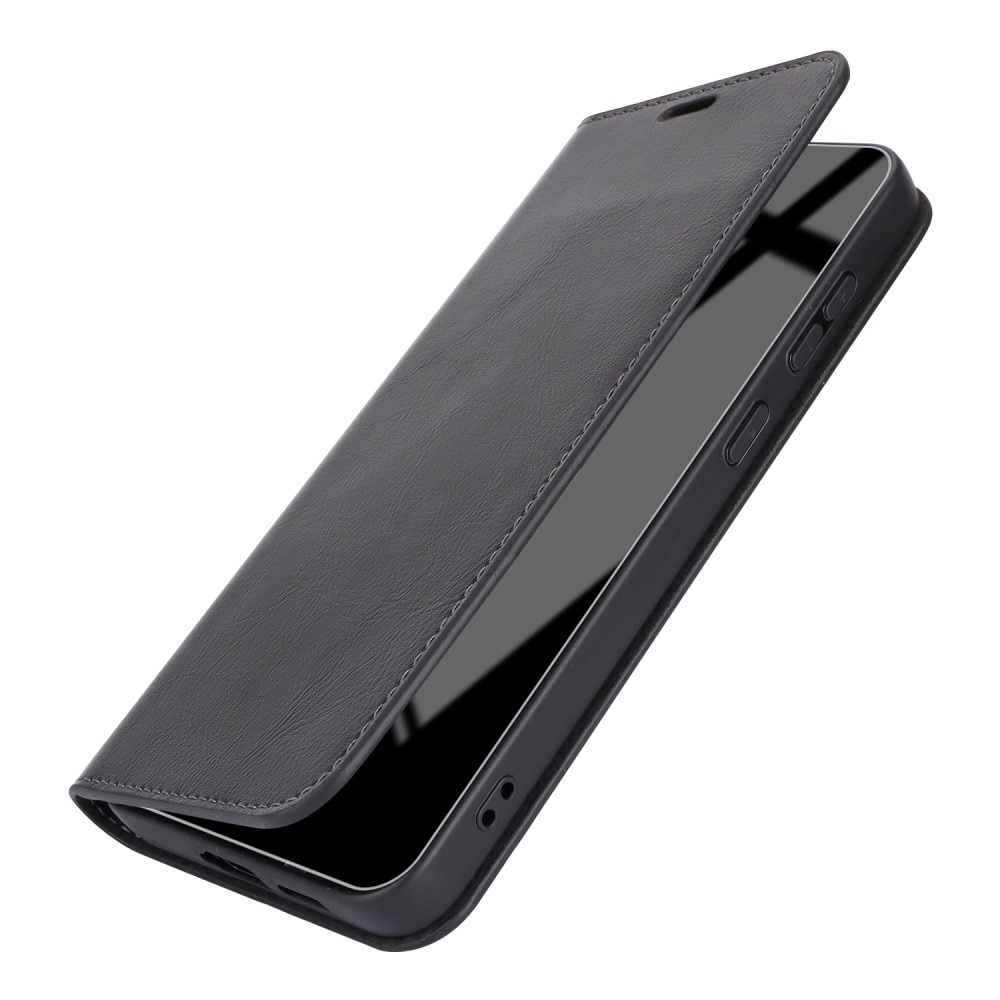 Mobiletui Ekte Lær Samsung Galaxy S24 Plus svart