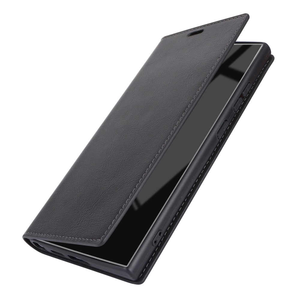Mobiletui Ekte Lær Samsung Galaxy S24 Ultra svart