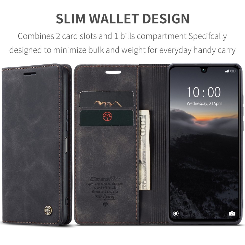 Slim Lommebokveske Xiaomi Redmi 13C svart