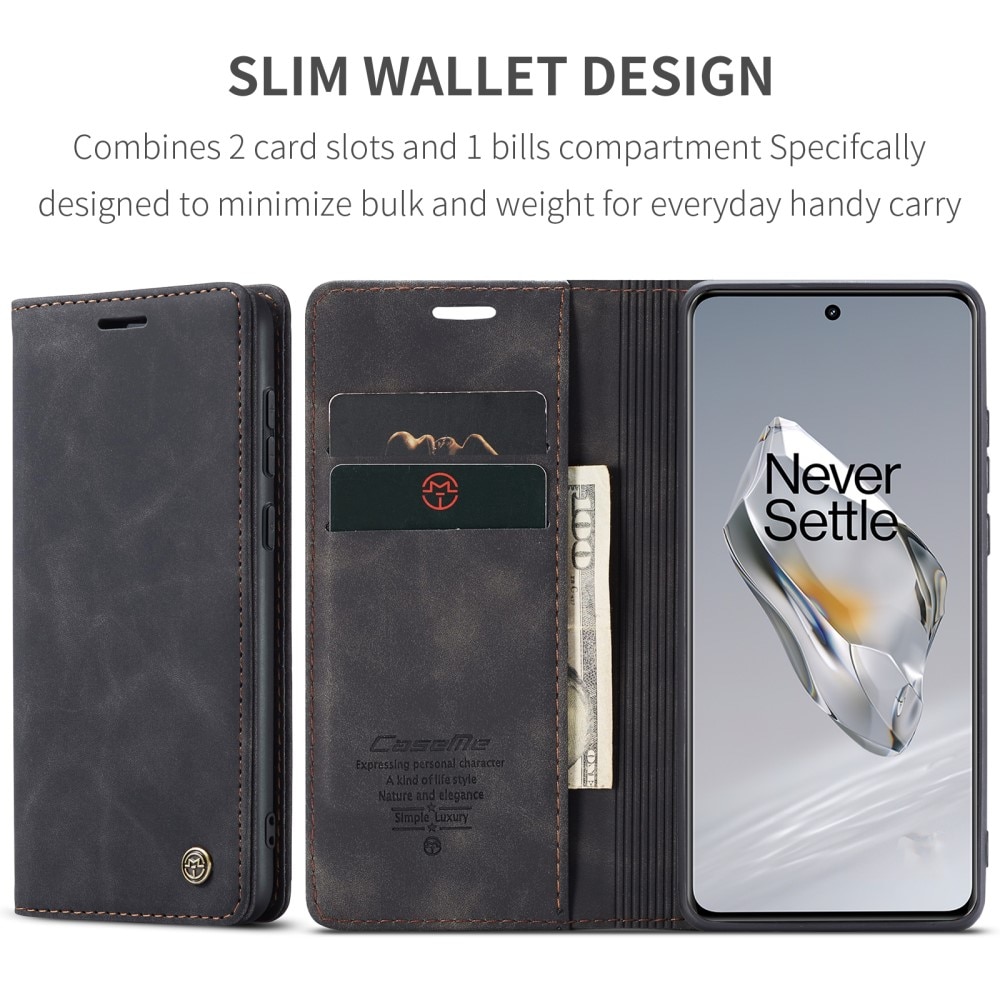 Slim Lommebokveske OnePlus 12 svart